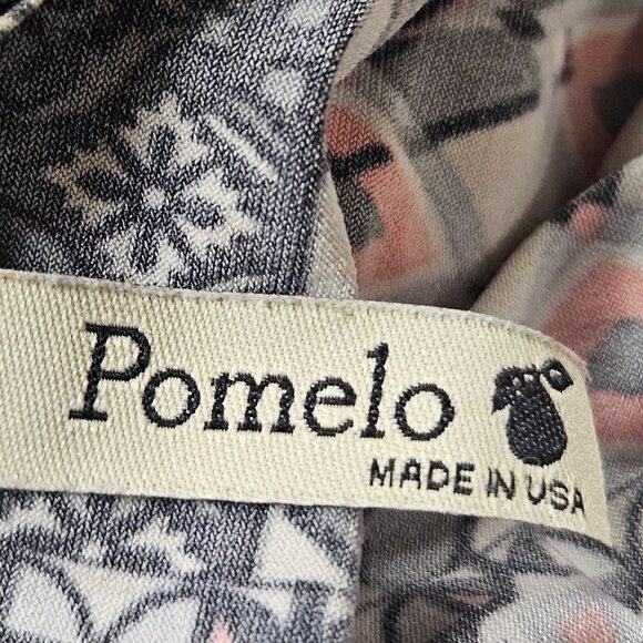 Pomelo Tunic Top Womens Size L Boho Patchwork Bell Sleeve Lightweight Flowy USA - Picture 2 of 10